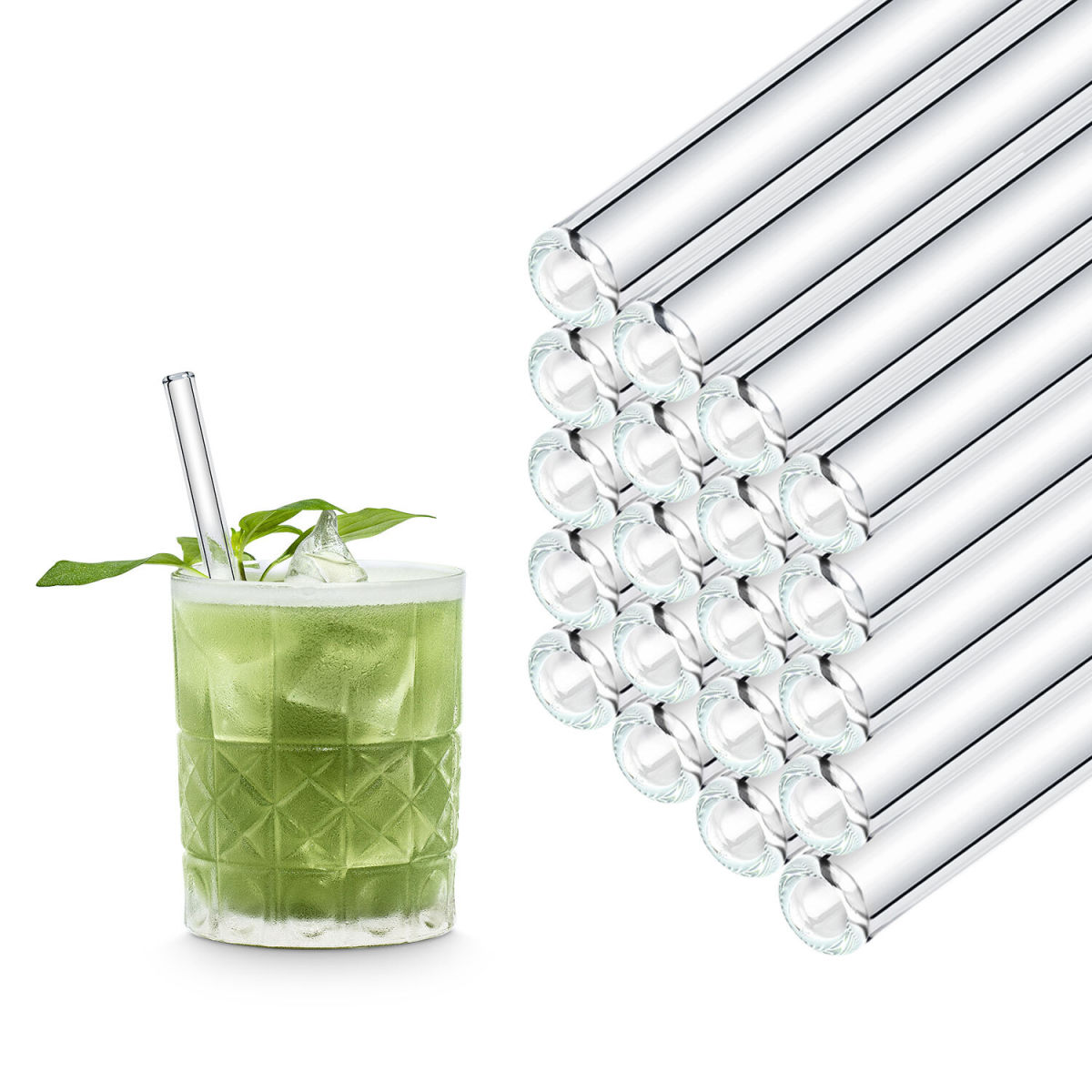 HALM Glastrinkhalme HALM 0.9x15 cm (ØxL); transparent; 50 Stück / Pack