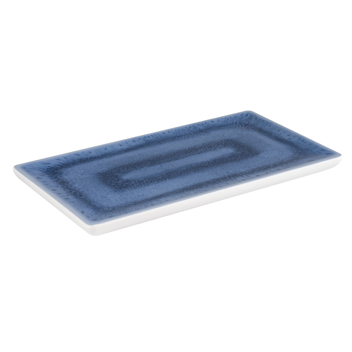 APS GN 2/4 Tablett BLUE OCEAN, Melamin GN 1/3, 32.5x17.6x2 cm (LxBxH); blau/weiß; rechteckig