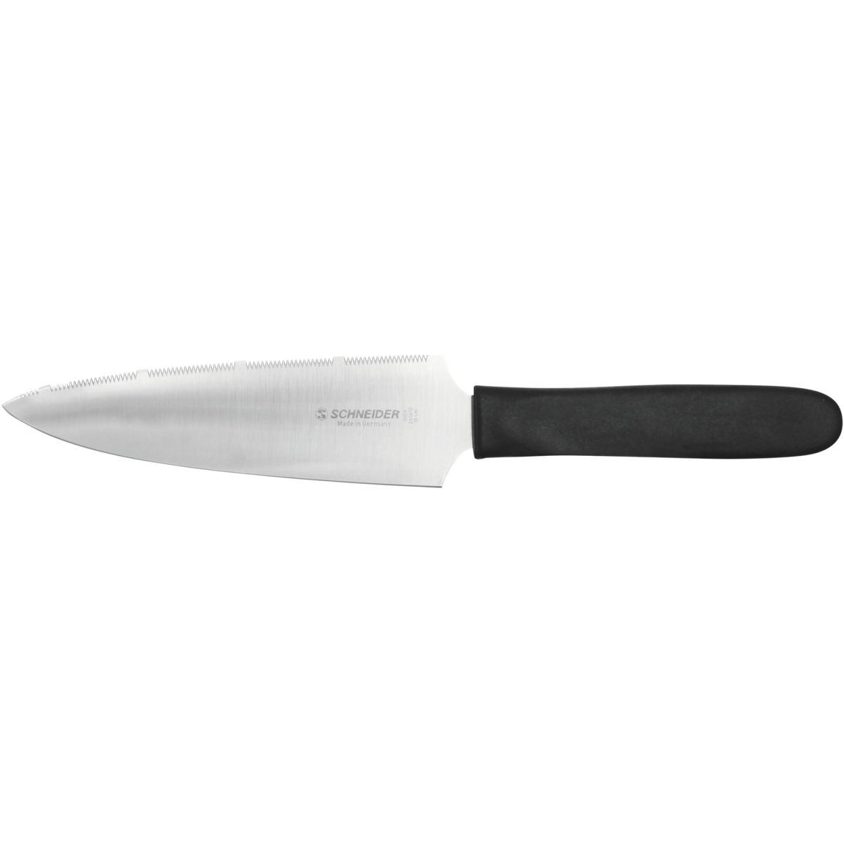 Schneider Tortenmesser feine Säge, glatte Schneide Klingenlänge 16 cm, 16 cm (L); schwarz