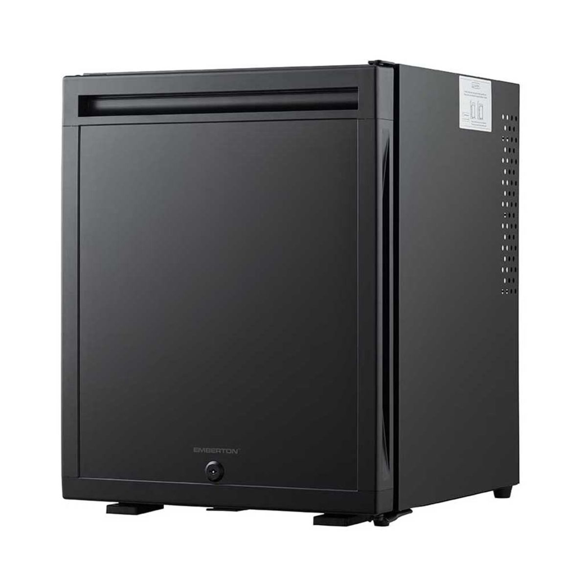 Emberton Penzance 40L Minibar-Kühlschrank leise Thermoelektrisch (Massive Tür) mit Ein-/Ausschalter & Schlüssel & Schloss; 40x55 cm (BxH); schwarz