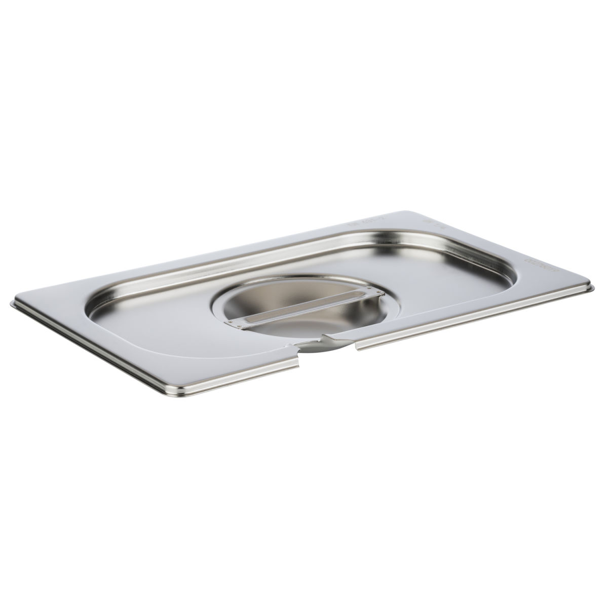 APS GN 1/4 Deckel mit Löffelaussparung, Edelstahl GN 1/4, 26.5x16 cm (LxB); silber; rechteckig