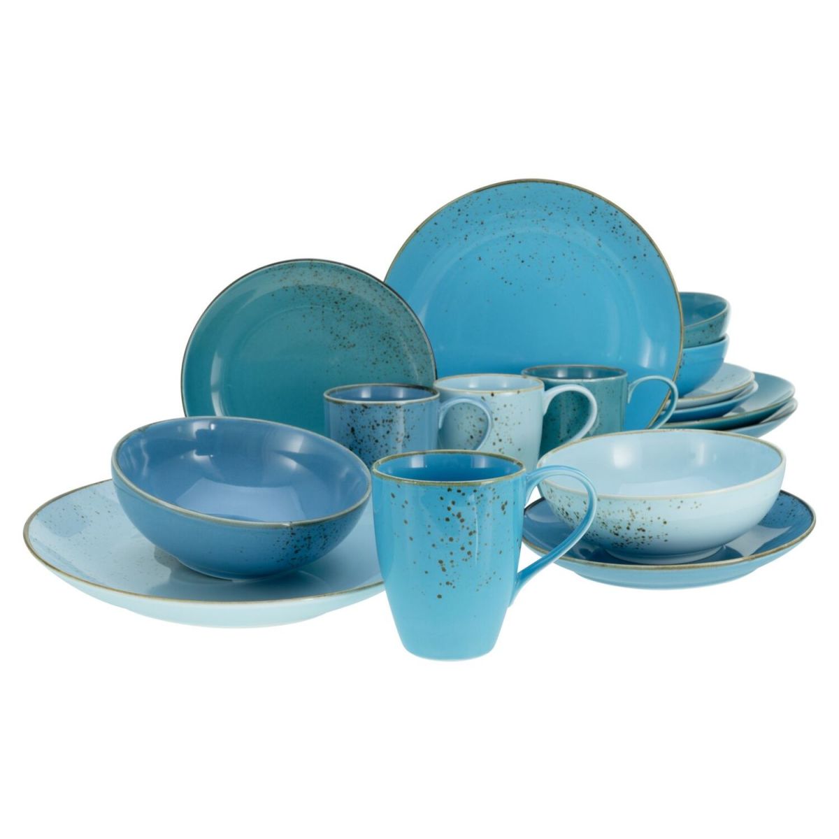 Collezione Natura - Servizio combinato da 16 pezzi CreaTable; blu