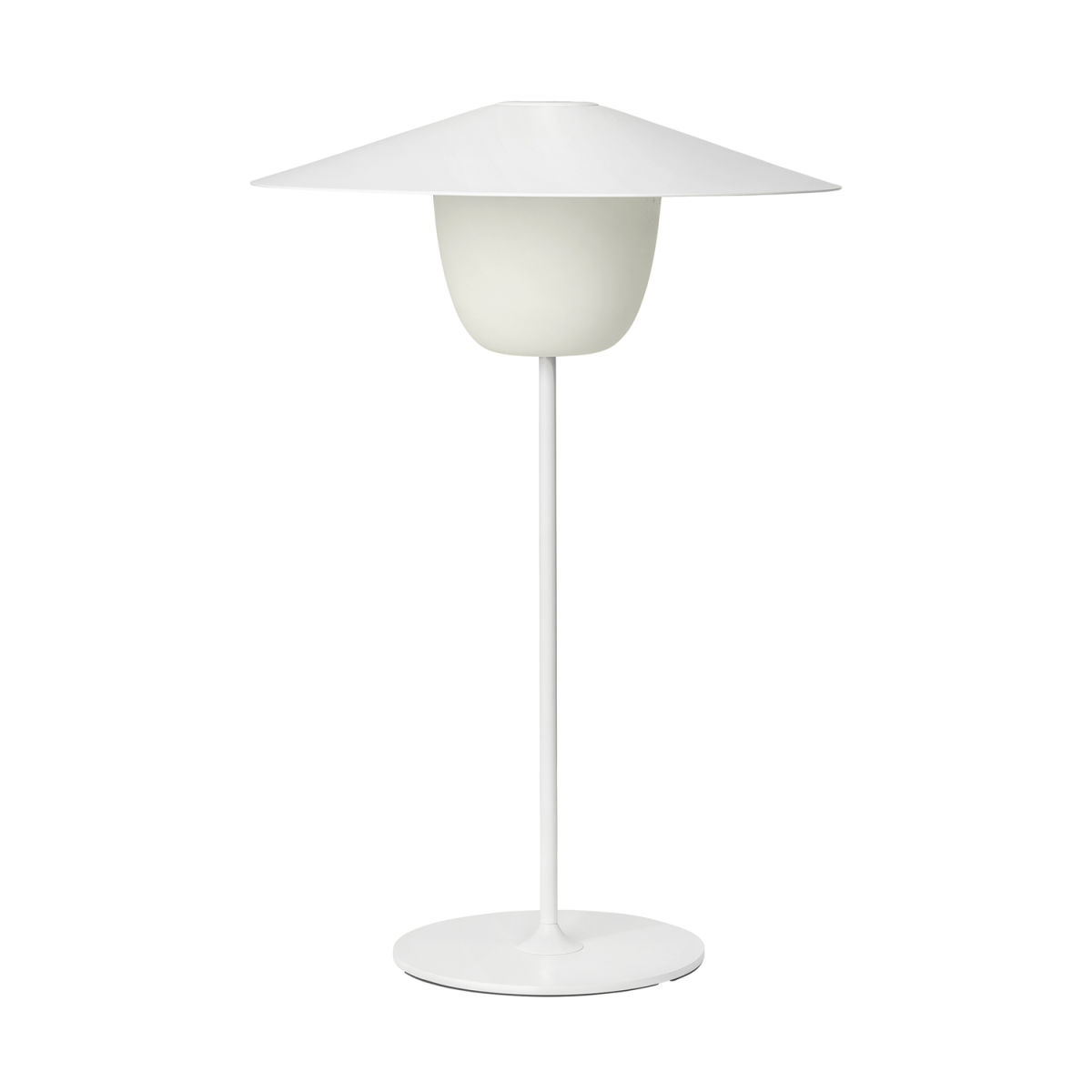blomus Mobile LED-Tischleuchte -ANI LAMP LARGE- 34x34x34x49 cm (LxBxØxH); weiß