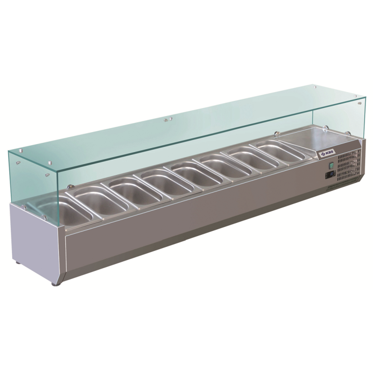 KBS KBS Kühlaufsatz RX1800 (Glas) 180x43.5x39.5 cm (BxHxT); silber