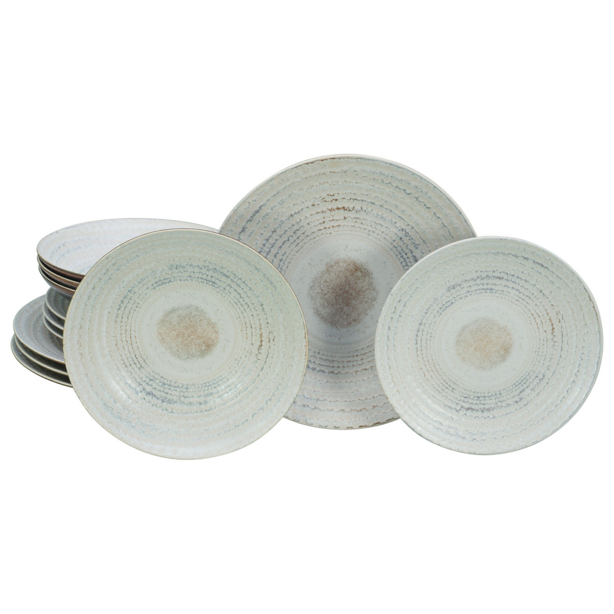 CreaTable Neapel - Tellerset 12-tlg; altweiß