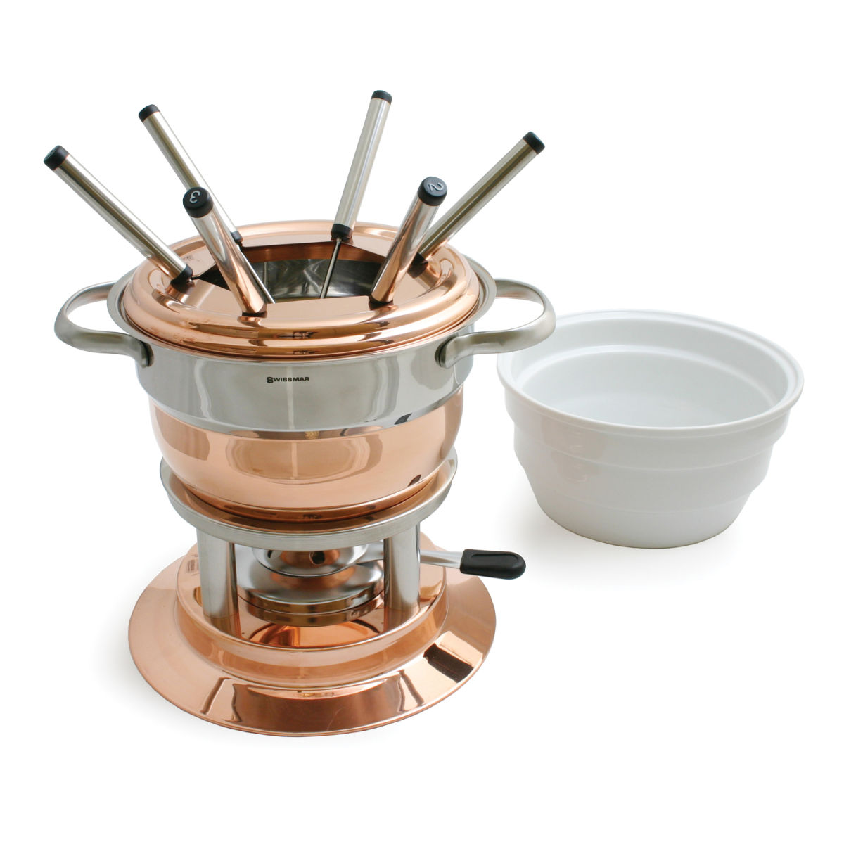 Swissmar Lausanne Fondue Set Kupfer, 11 teilig 21x24 cm (BxH); rot; 6 Stück / Pack
