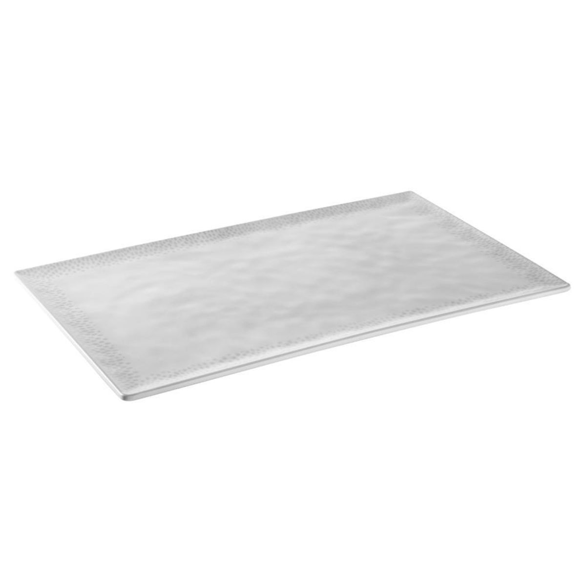 APS GN Tablett -FOOTMARK-; 53x32.5x1.5 cm (LxBxH); weiß/grau; rechteckig