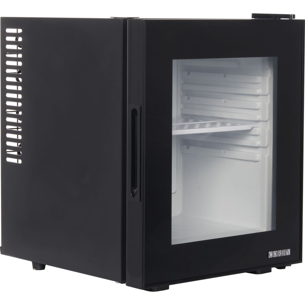 Minibar per hotel con porta in vetro CORBY; 36x44x37.5 cm (LxHxP); nero