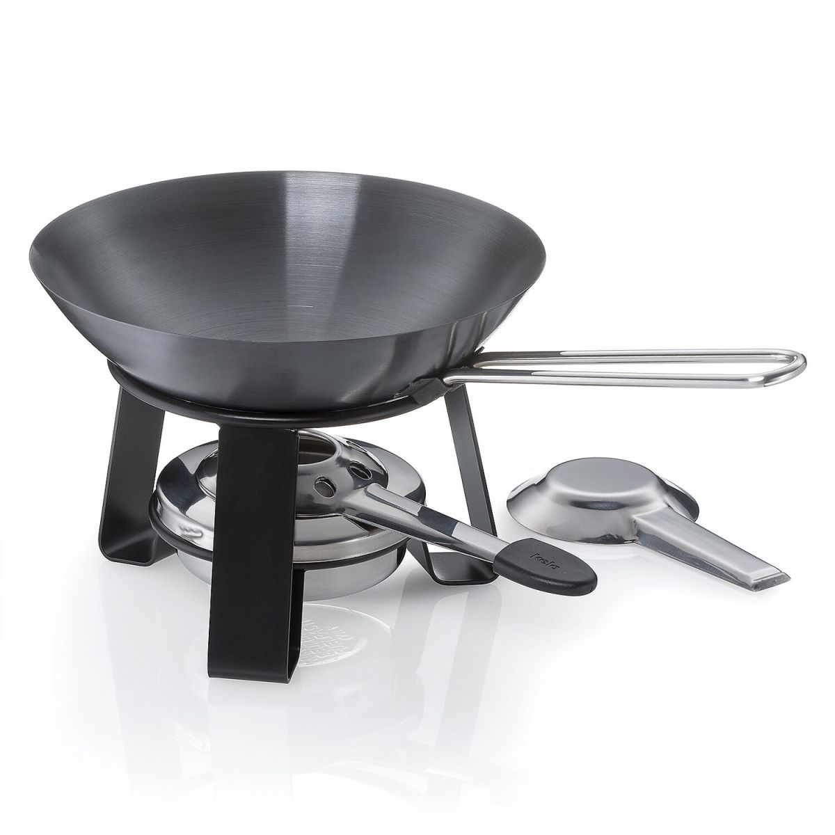 kela Mini Wok Joy Stahl schwarz 15 cm (H); schwarz; rund