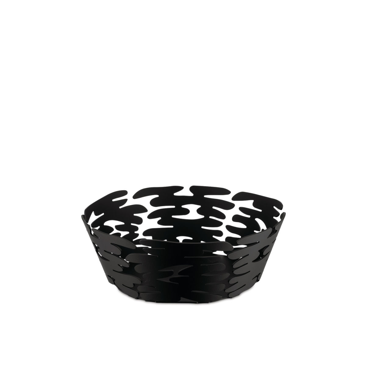 Alessi Korbschale Barket rund 18/10; 2661.75 ml, 18x6.5 cm (ØxH); schwarz