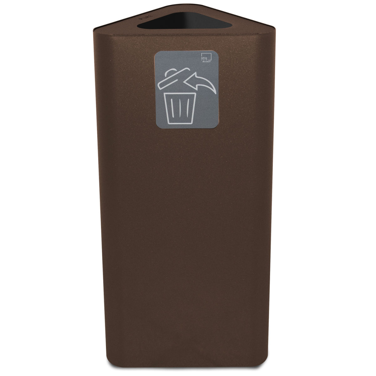 STIL CASA Stil Casa PURE Abfallsammelbehälter, Stahl lackiert 60 l, 34.5x38x82.5 cm (LxBxH); rostbraun; rechteckig