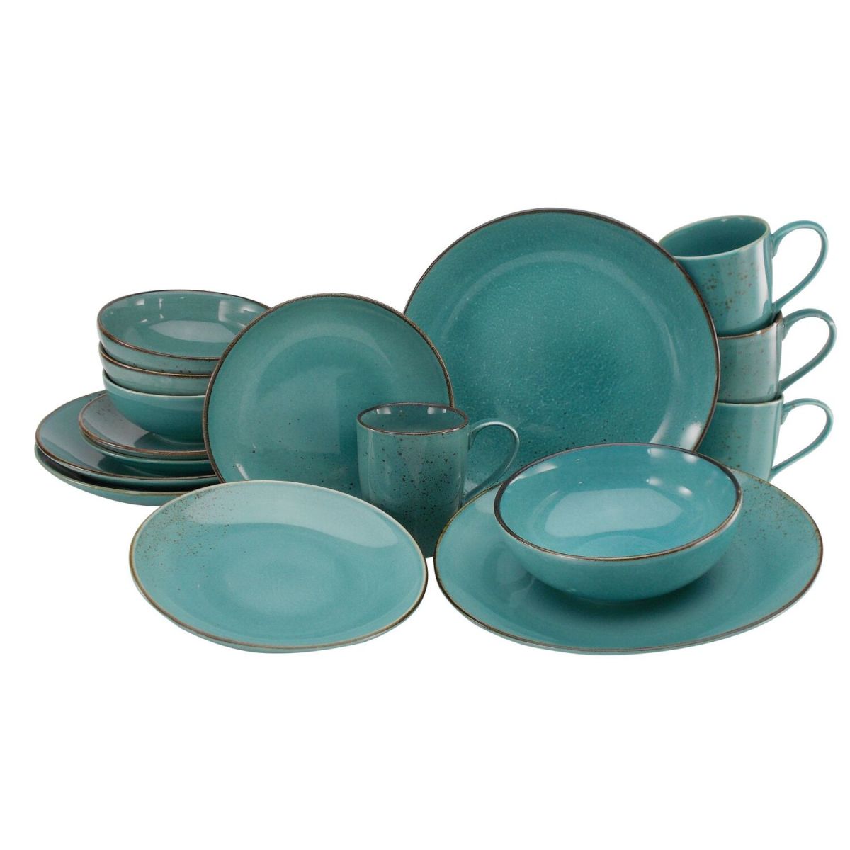 CreaTable Nature Collection - Kombiservice 16-tlg petrol