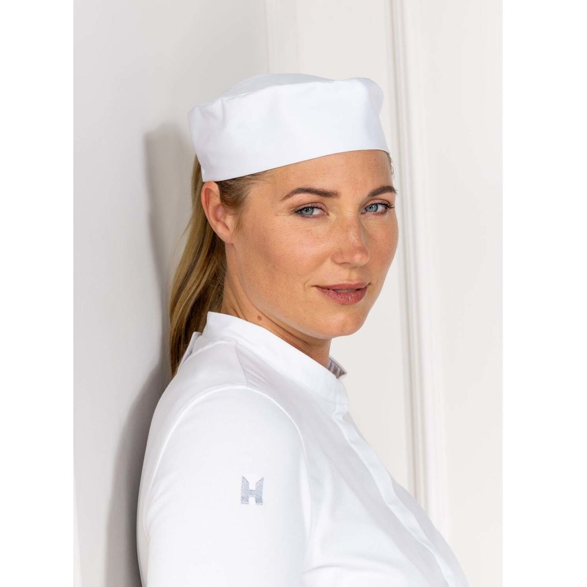 Le Nouveau Chef Kochmütze Fez ladies Kleidergröße One Size; weiß