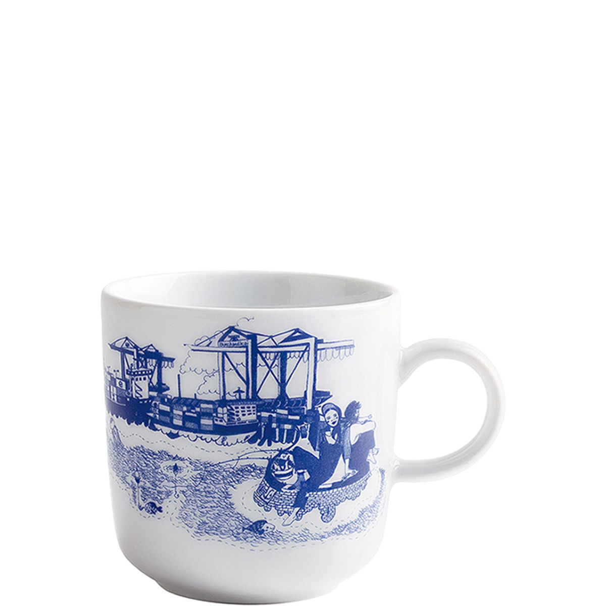Kahla Kaffeebecher Ahoi Marie Hafen 8.8x8.9 cm (ØxH); blau; 6 Stück / Pack