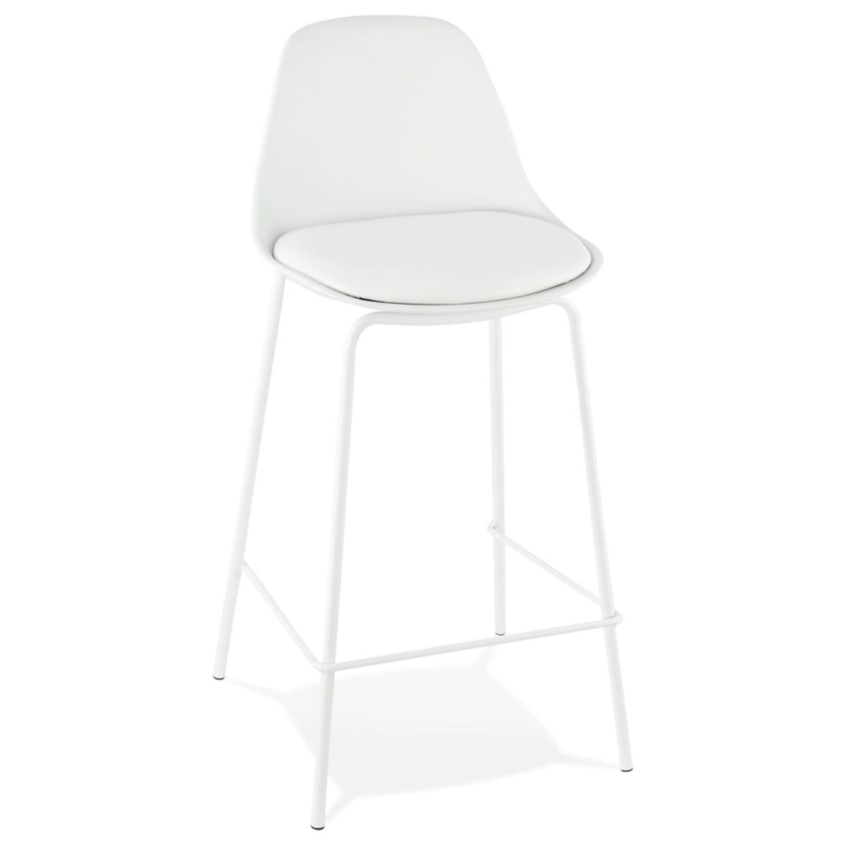 moebel-einrichtung > hocker-sitzsaecke Mittelhoher Snackhocker COOKIE MINI 41.5x42x86.5 cm (BxTxH); Sitz weiß, Gestell weiß