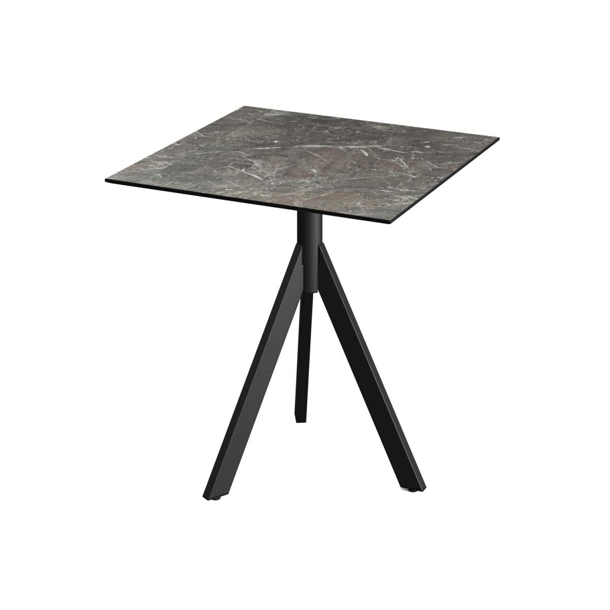 Feros Infinity Tripod Terrassentisch frame + HPL 70x70 cm 70x70x74 cm (LxBxH); schwarz/mehrfarbig; quadratisch