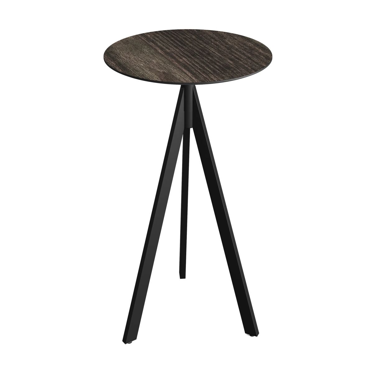 Feros Infinity Tripod Stehtisch frame + HPL Ø70 cm 110x70 cm (HxØ); schwarz/dunkelbraun; rund