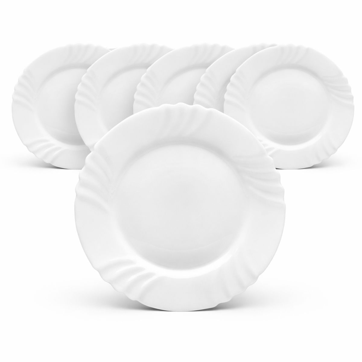 Piatto piano Ebro 25,5 cm Bormioli Rocco; 25.5x25.5x25.5x2 cm (LxLxØxH); bianco; rotonda; 6 pz. / Pacco