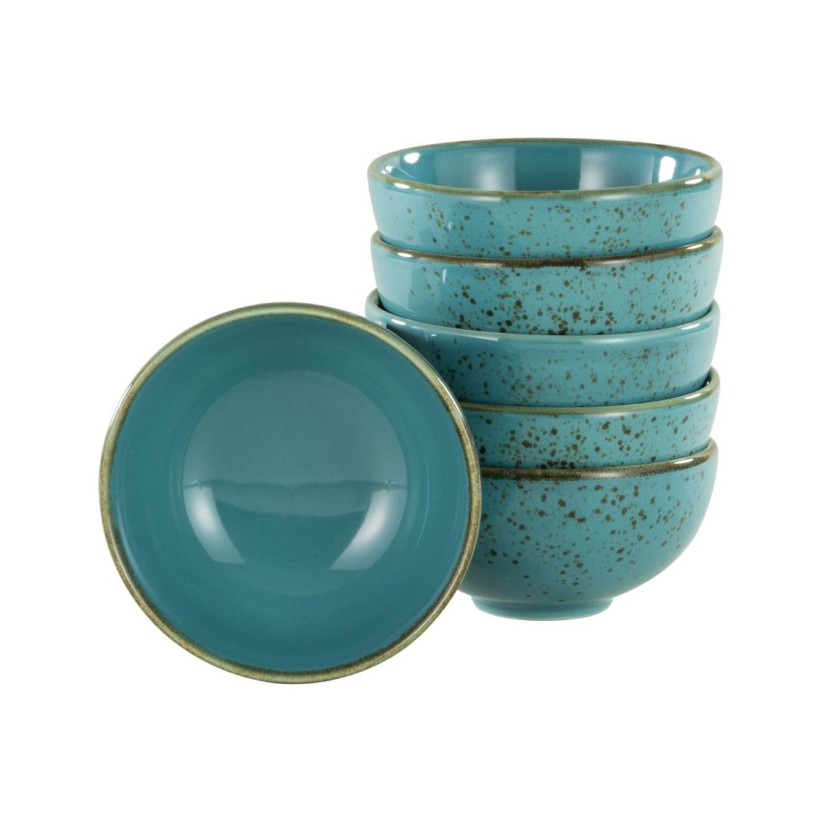 CreaTable Nature Collection - Dipschale 6-tlg 200 ml, 11.5x5.5 cm (ØxH); petrol; rund; 6 Stück / Pack