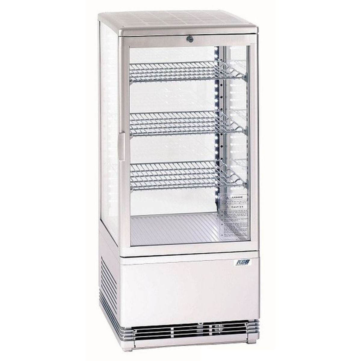 KBS Tischkühlvitrine RT-78 G LED 78000 ml, 42.5x96x38 cm (BxHxT); weiß