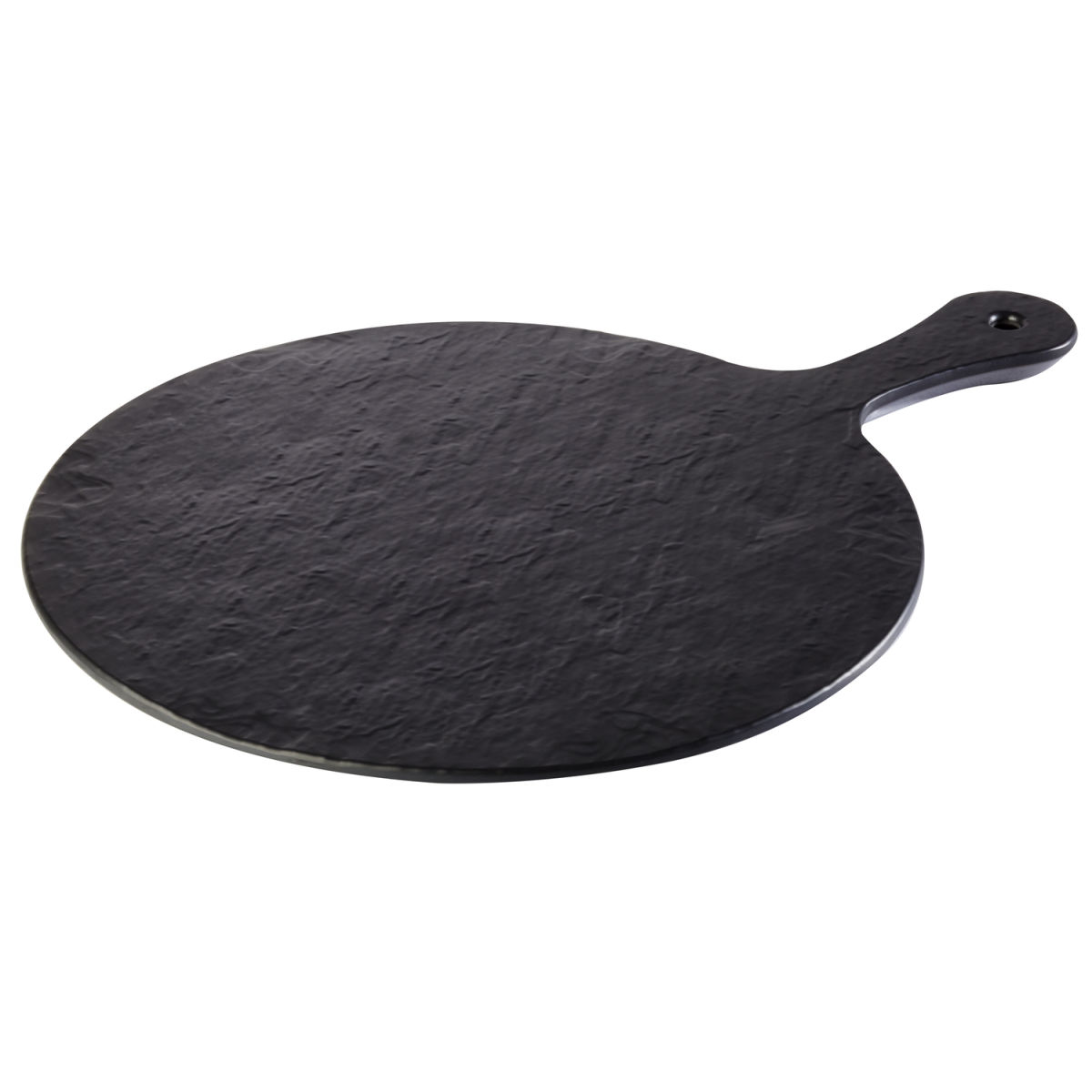 APS Tablett SLATE ROCK, Melamin rund 42x30x1.5 cm (LxØxH); schwarz; rund