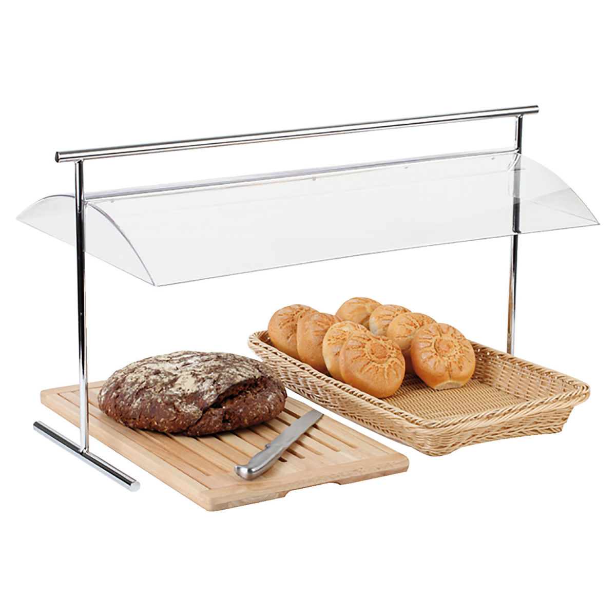 Protezione igienica Albegna APS; 82x42x45 cm (LxLxH); trasparente/argento; rettangolare