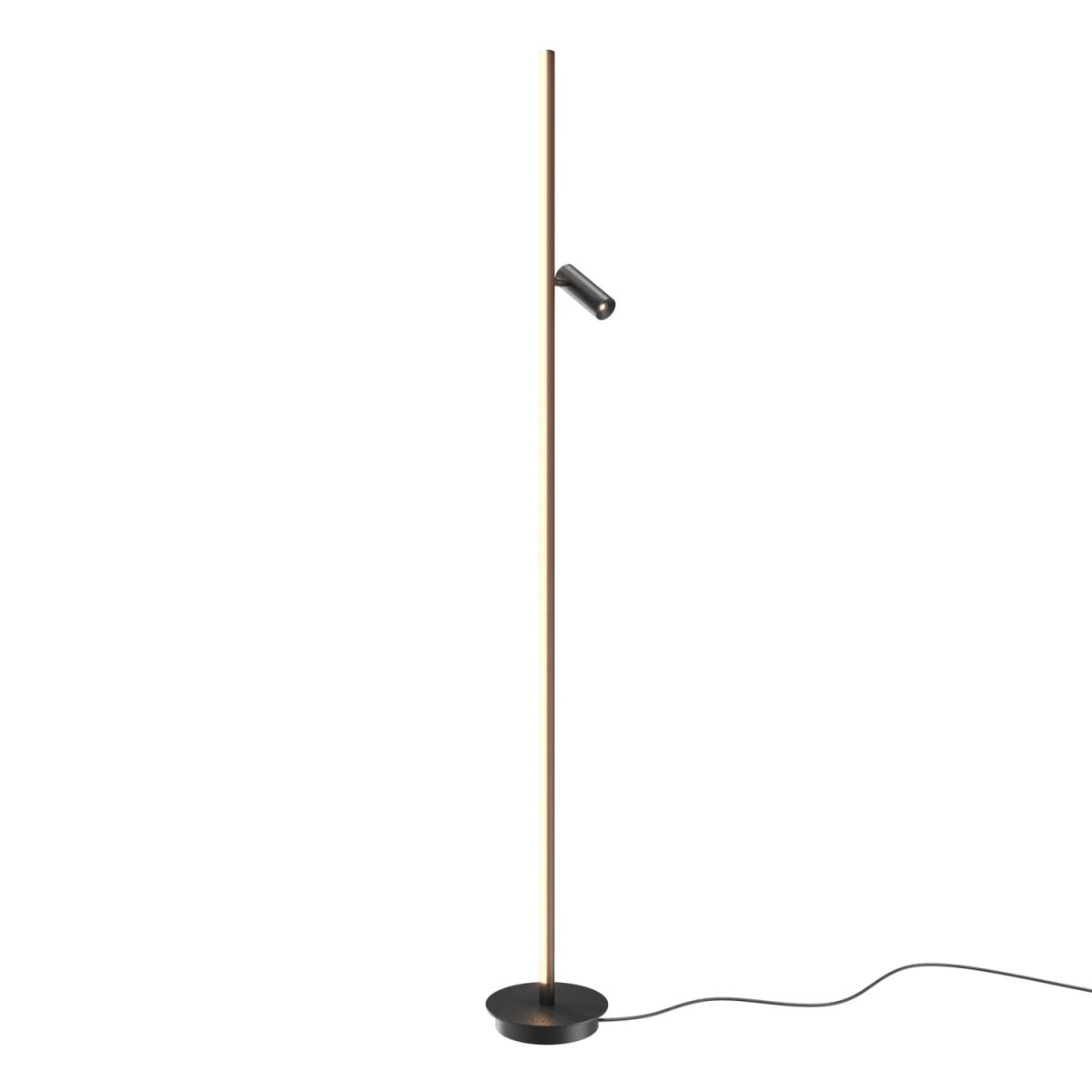 Maytoni Maytoni Stehleuchte Thin Messing, aus Aluminium, LED, 800lm, 3000K; 20x20x155x20 cm (LxBxHxØ); schwarz; Gestell schwarz