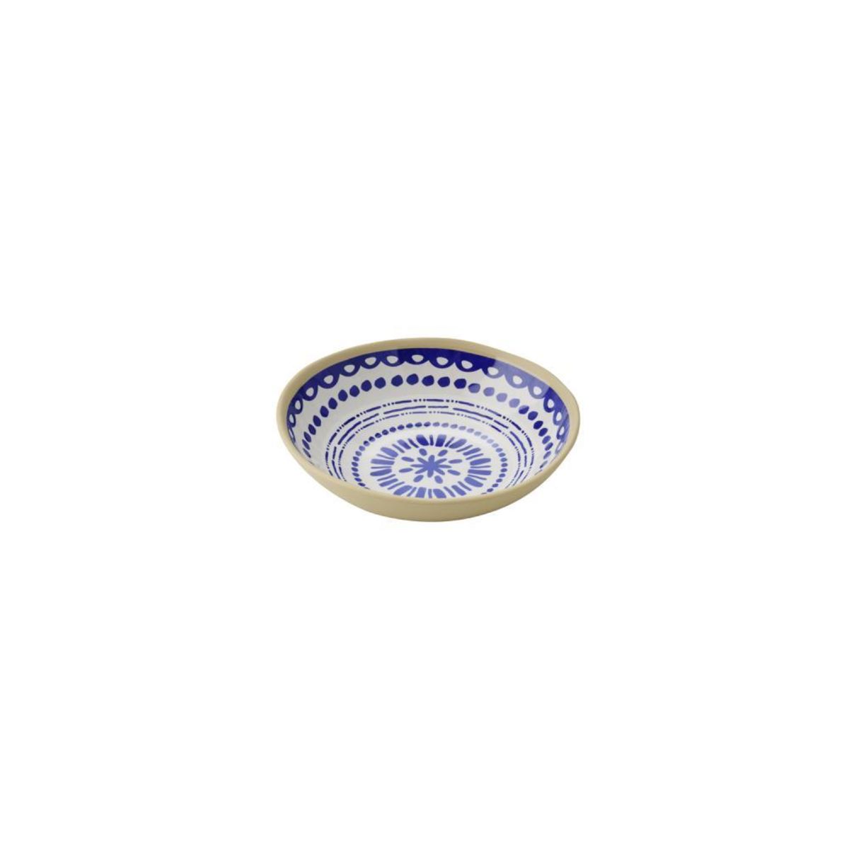 APS Schale -FLORYN-; 450 ml, 19x19x4.5 cm (LxBxH); weiß/beige/blau