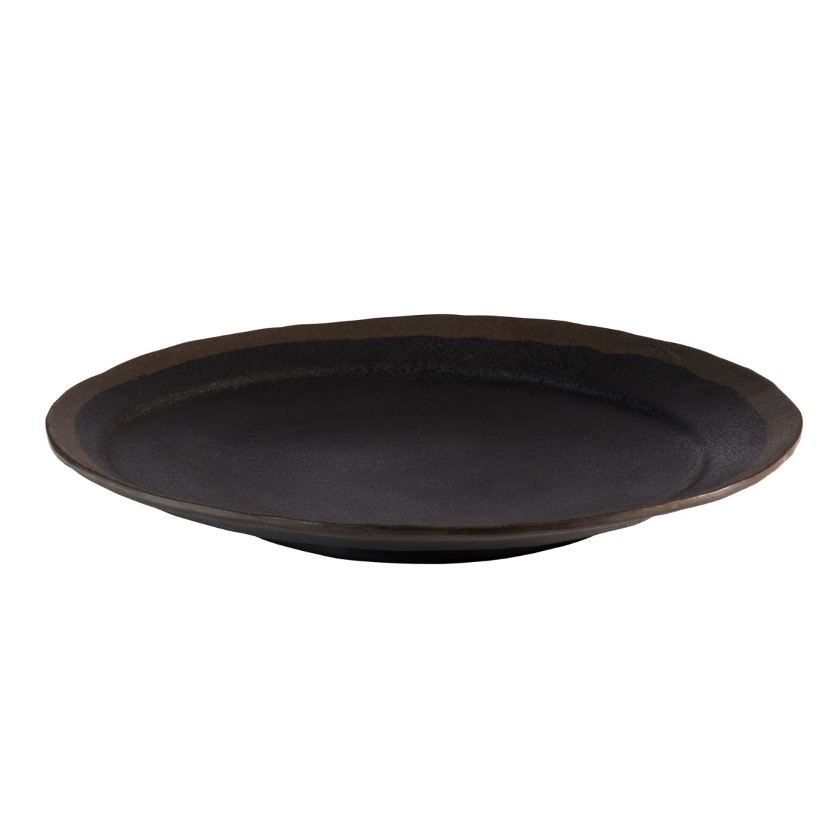 APS Teller MARONE, Melamin 28x28x28x3.5 cm (LxBxØxH); schwarz/braun; rund