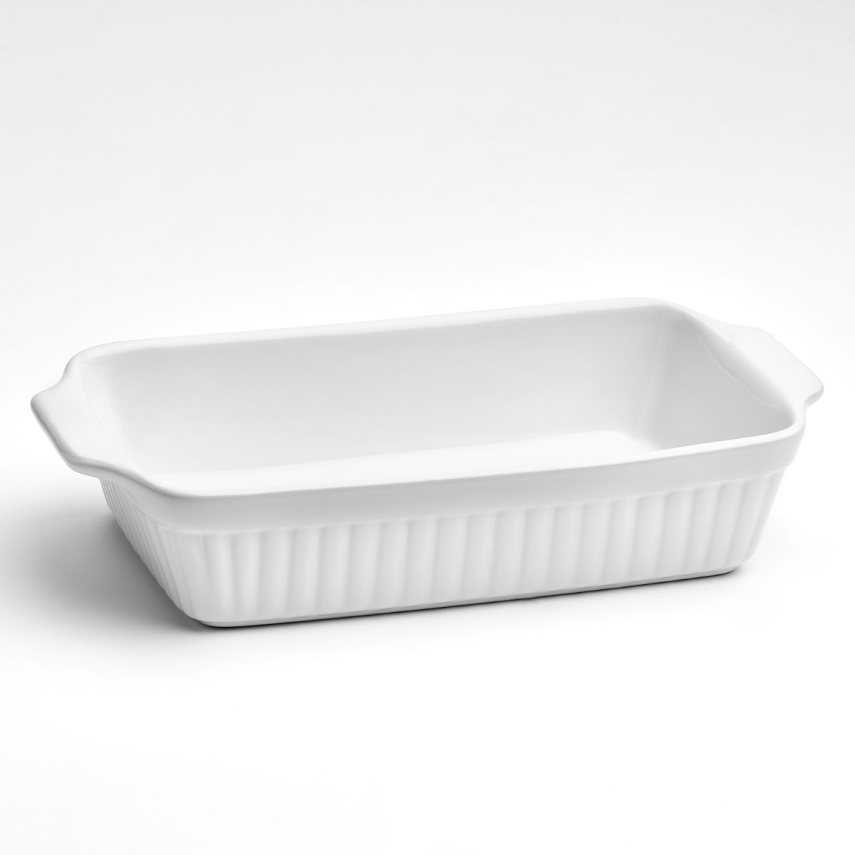 van Well Auflaufform mit Rillenstruktur 36x20x7,5 cm 4600 ml, 36x20.2x7.5 cm (LxBxH); weiß; rechteckig; 6 Stück / Pack