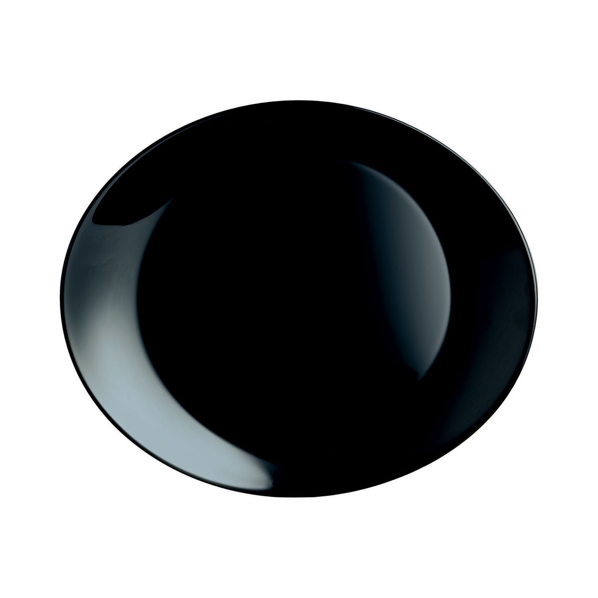 CreaTable Italien Party black - Steakteller 30 cm 6-tlg 30x26x3 cm (LxBxH); schwarz; oval; 6 Stück / Pack
