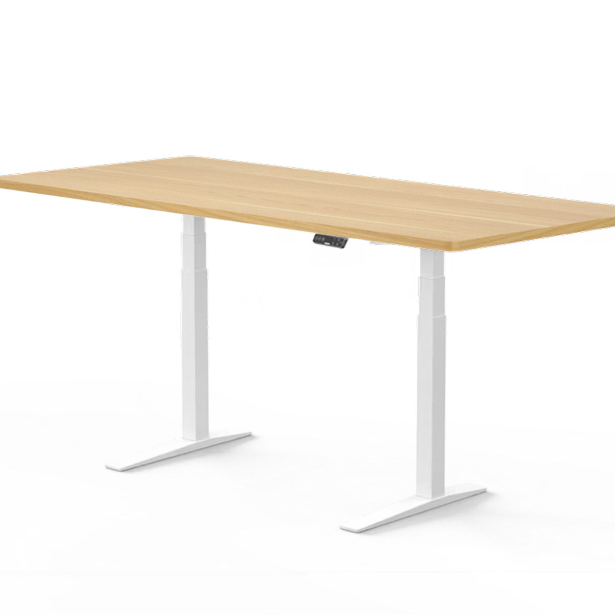 FlexiSpot Höhenverstellbarer Schreibtisch C-Beine; 166.9x85.8x6.2 cm (LxBxH); ahorn/weiß; rechteckig