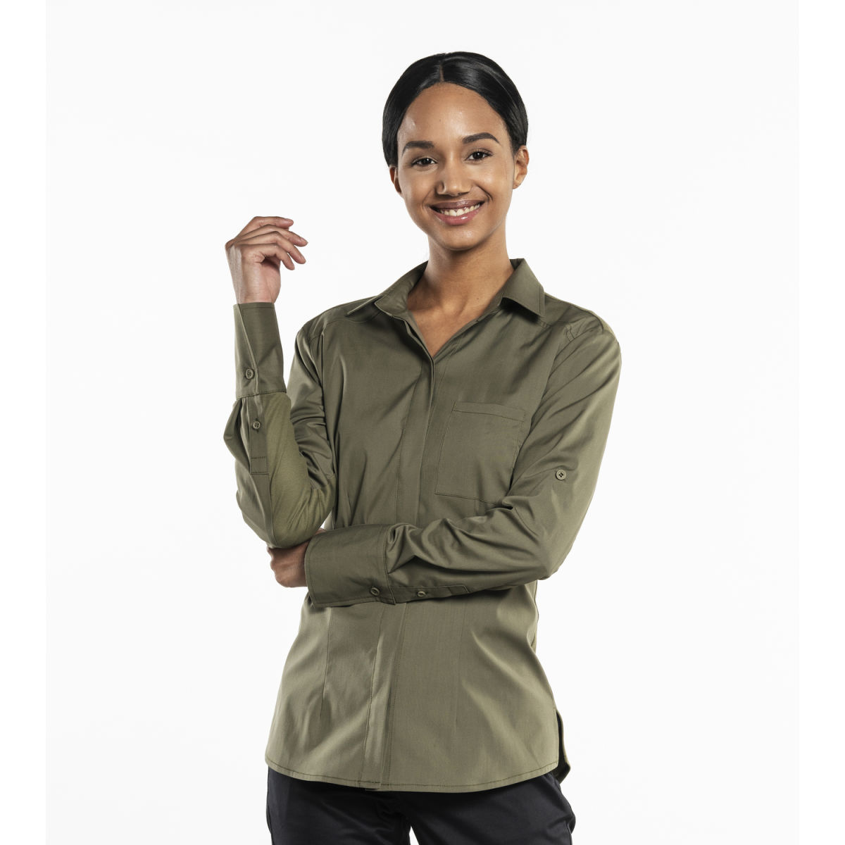 Chaud Devant Bluse Women UFX Kleidergröße 3XL; moosgrün