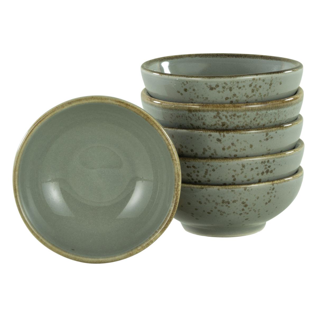 CreaTable Nature Collection - Sojaschale 6-tlg 40 ml, 8x3 cm (ØxH); steingrau; rund; 6 Stück / Pack