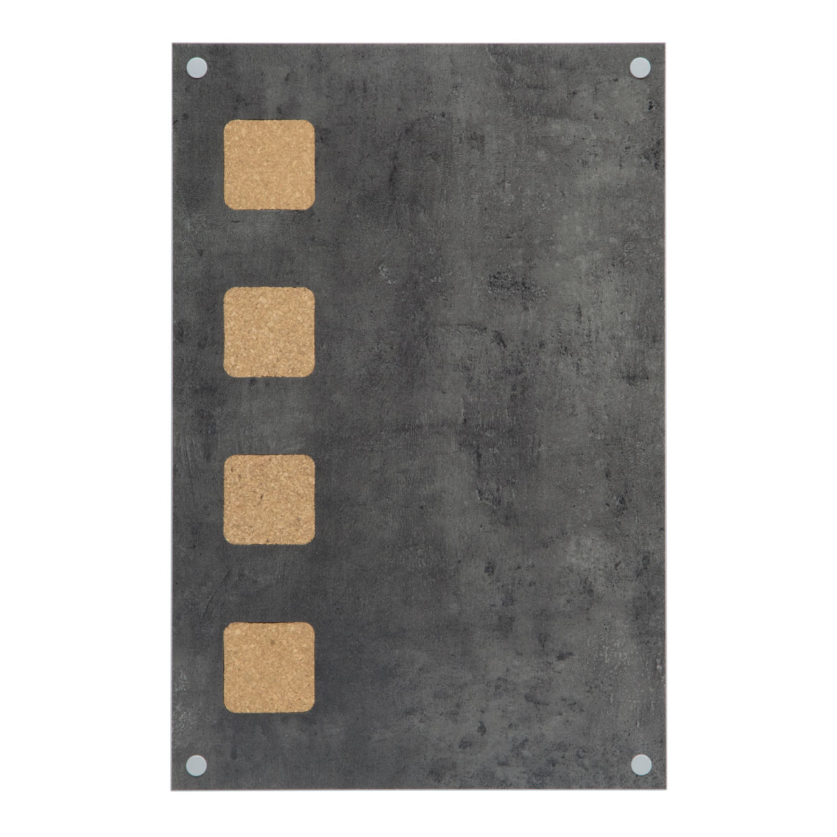 Lavagna da parete - Aspetto cemento e sughero - Pennarello a gesso e kit di montaggio inclusi Securit; 38x58 cm (LxH); grigio