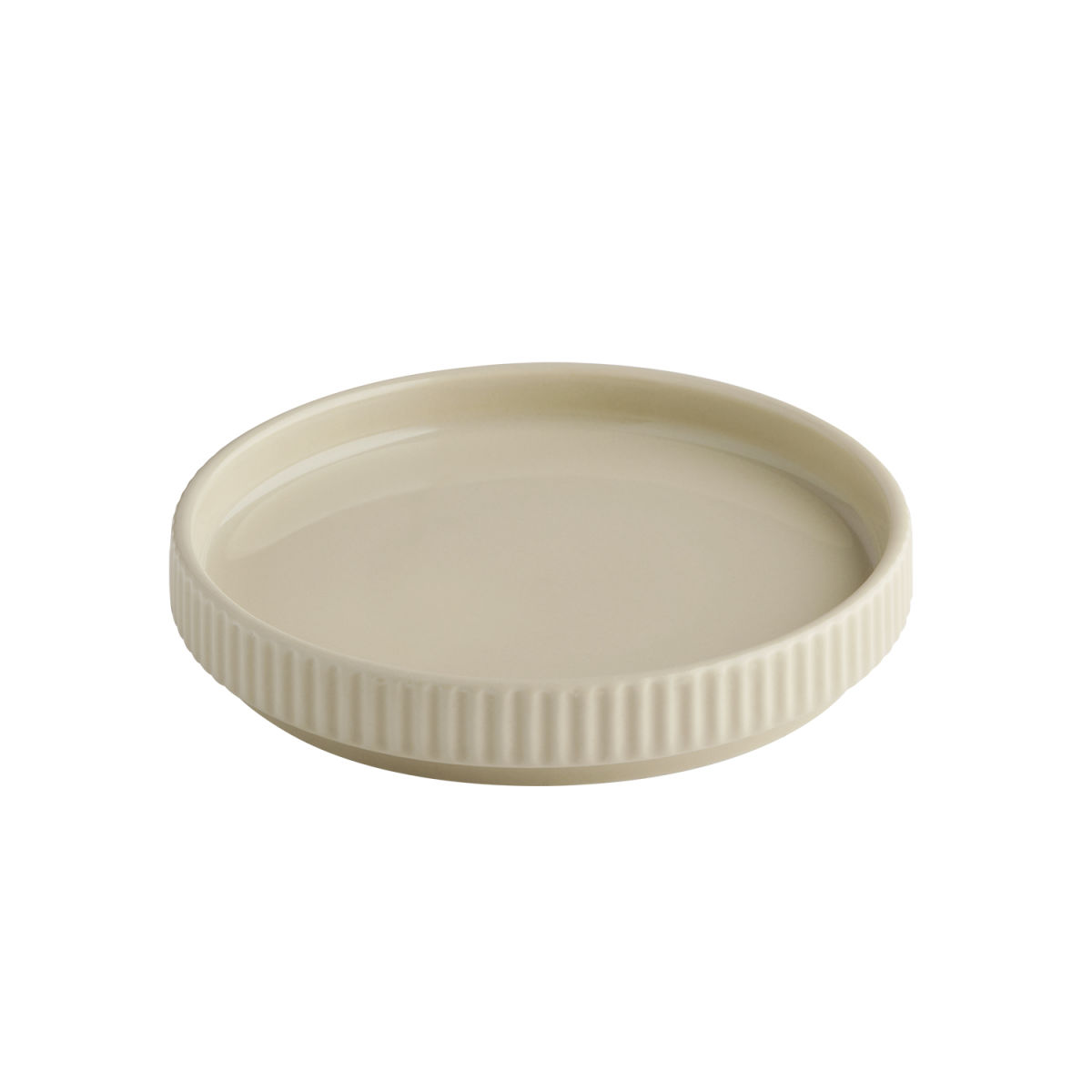 APS Teller -THE GRID-; 14x14x2.5 cm (LxBxH); beige; rund; 6 Stück / Pack