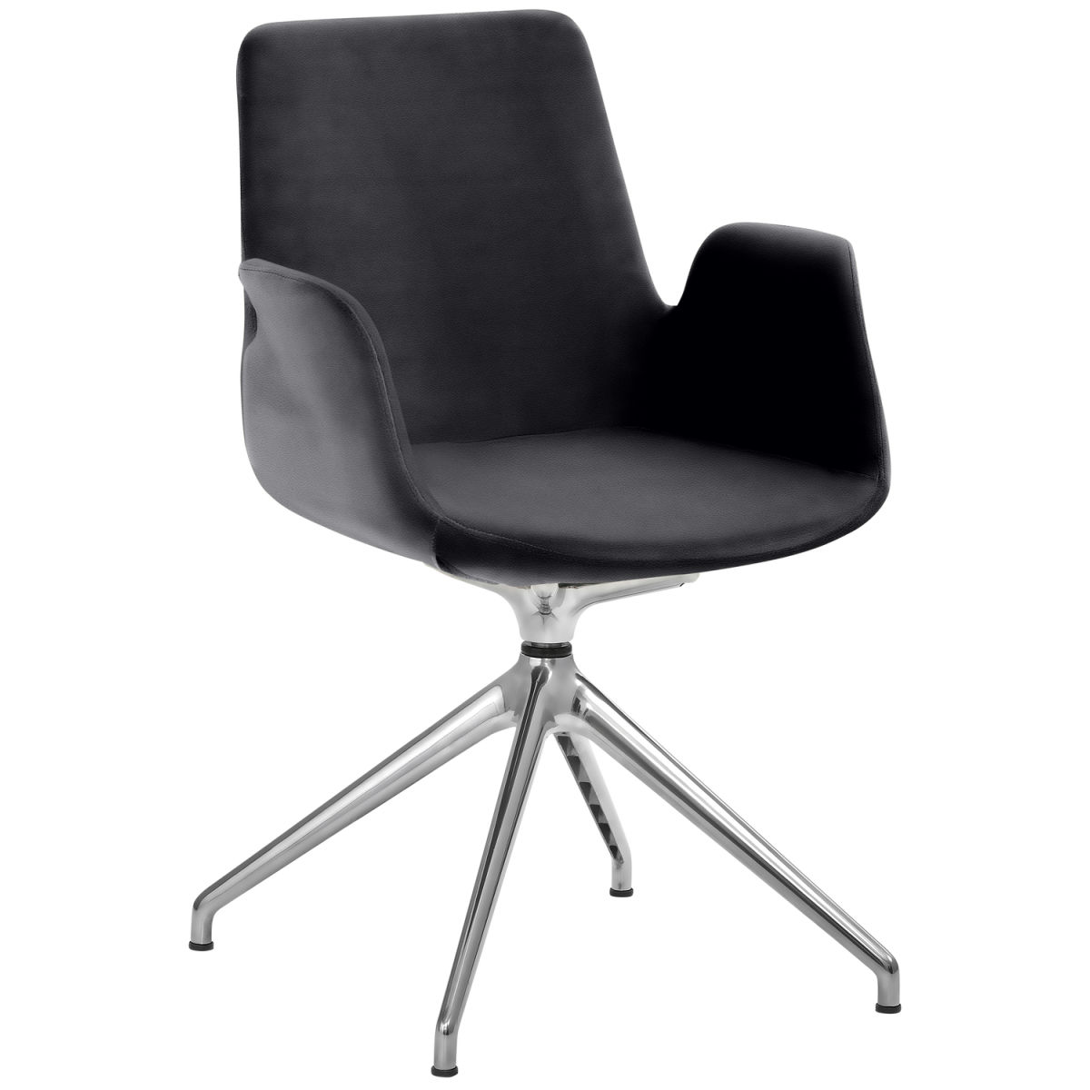 Mayer Sitzmöbel Sessel 2009, Mikrofaser-Stoff, Sternfuß-Gestell 58x55x88 cm (BxTxH); Sitz anthrazit