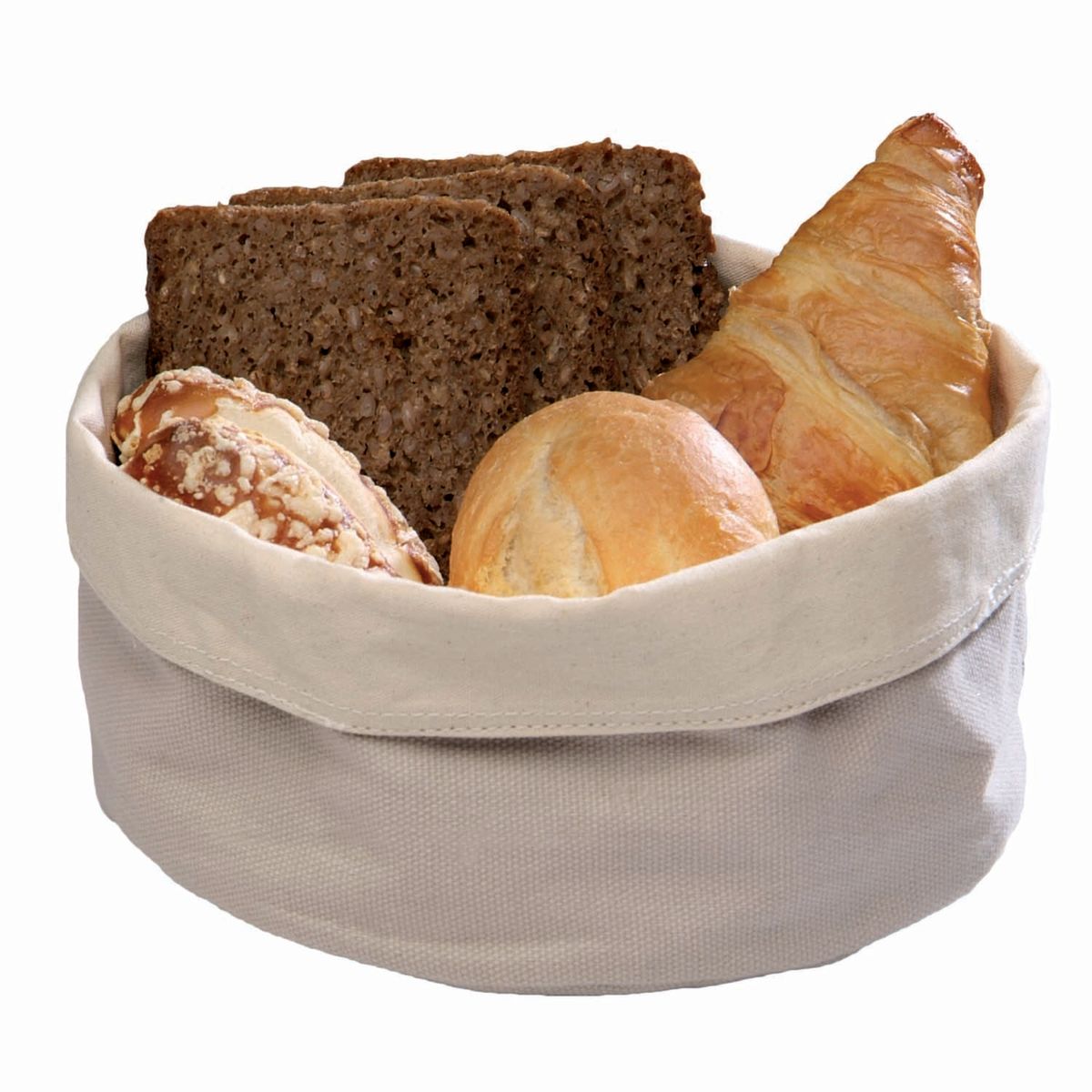 APS Brottasche, Baumwolle 20x15x7 cm (LxBxH); beige; oval