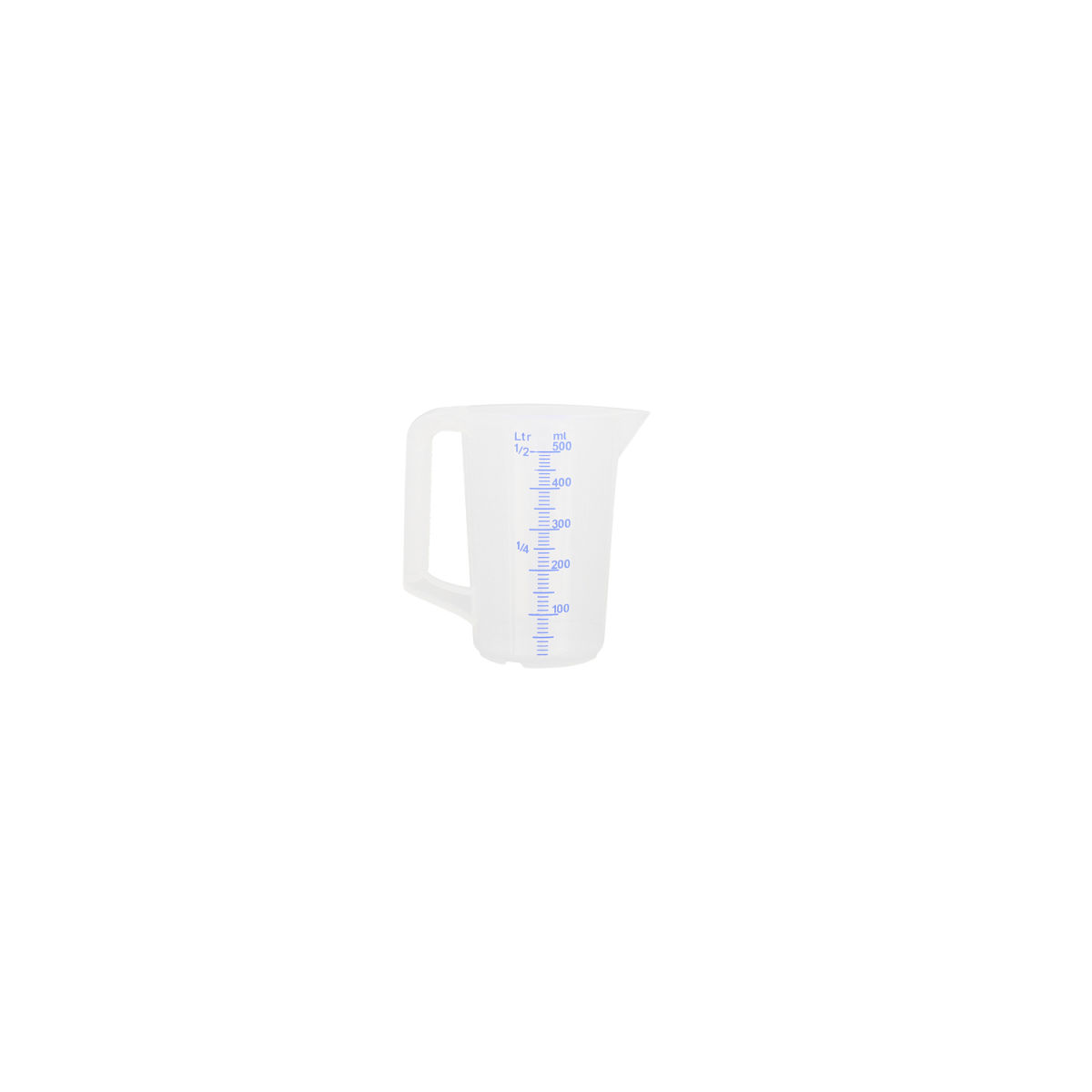 Schneider Messbecher mit geprägter, blauer Skala 0.5 l; natur