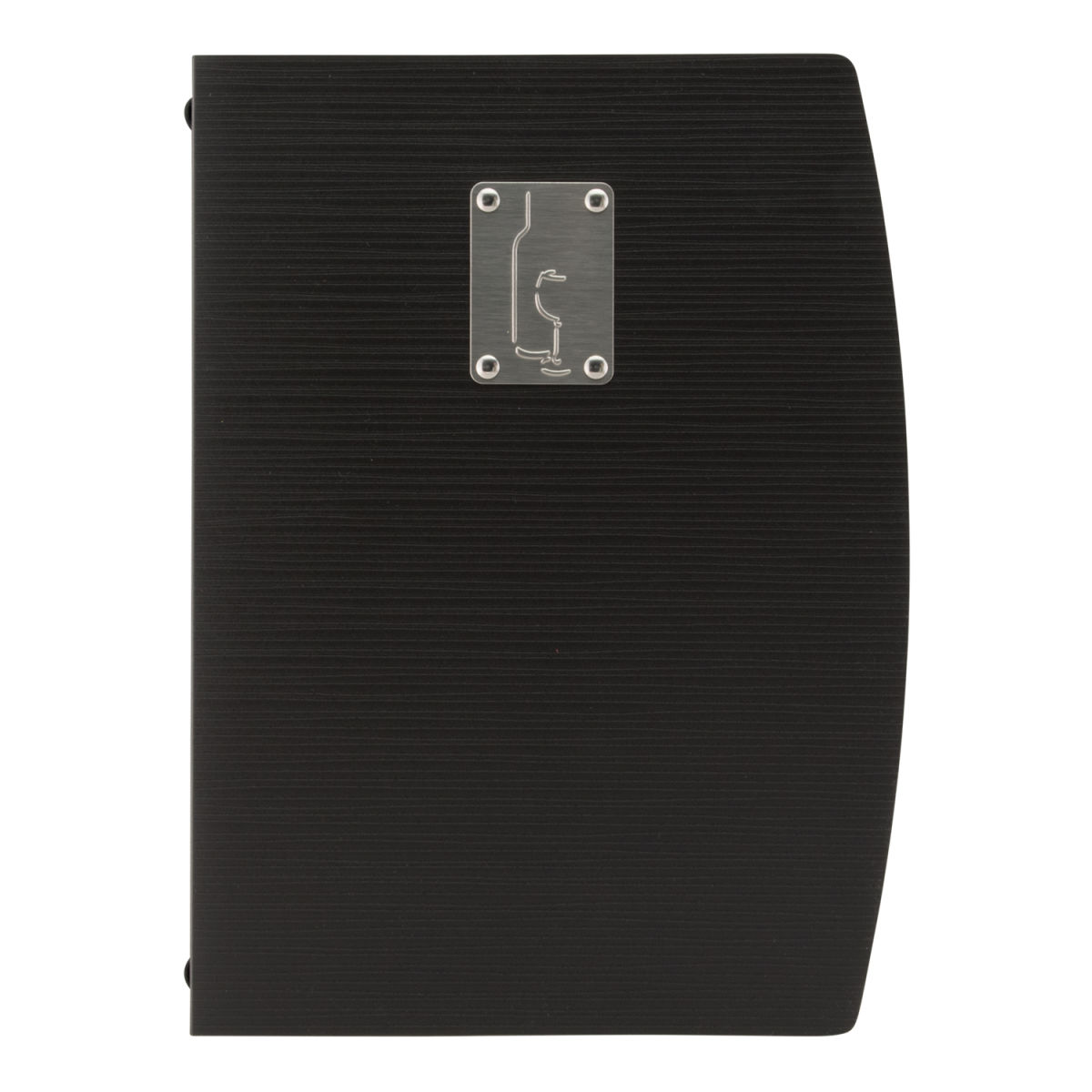Portamenu per bevande A4 Rio - Nero - Placca bottiglia inclusa - 4 facciate Securit; 25x34 cm (LxH); nero