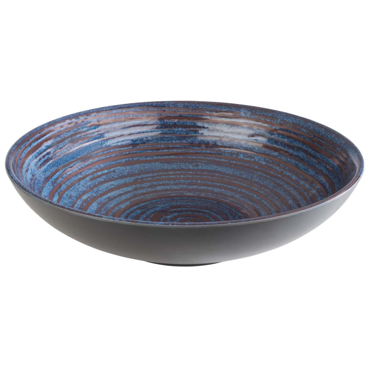 APS Schale LOOPS, Melamin 2000 ml, 31x31x31x8 cm (LxBxØxH); blau/grau; rund