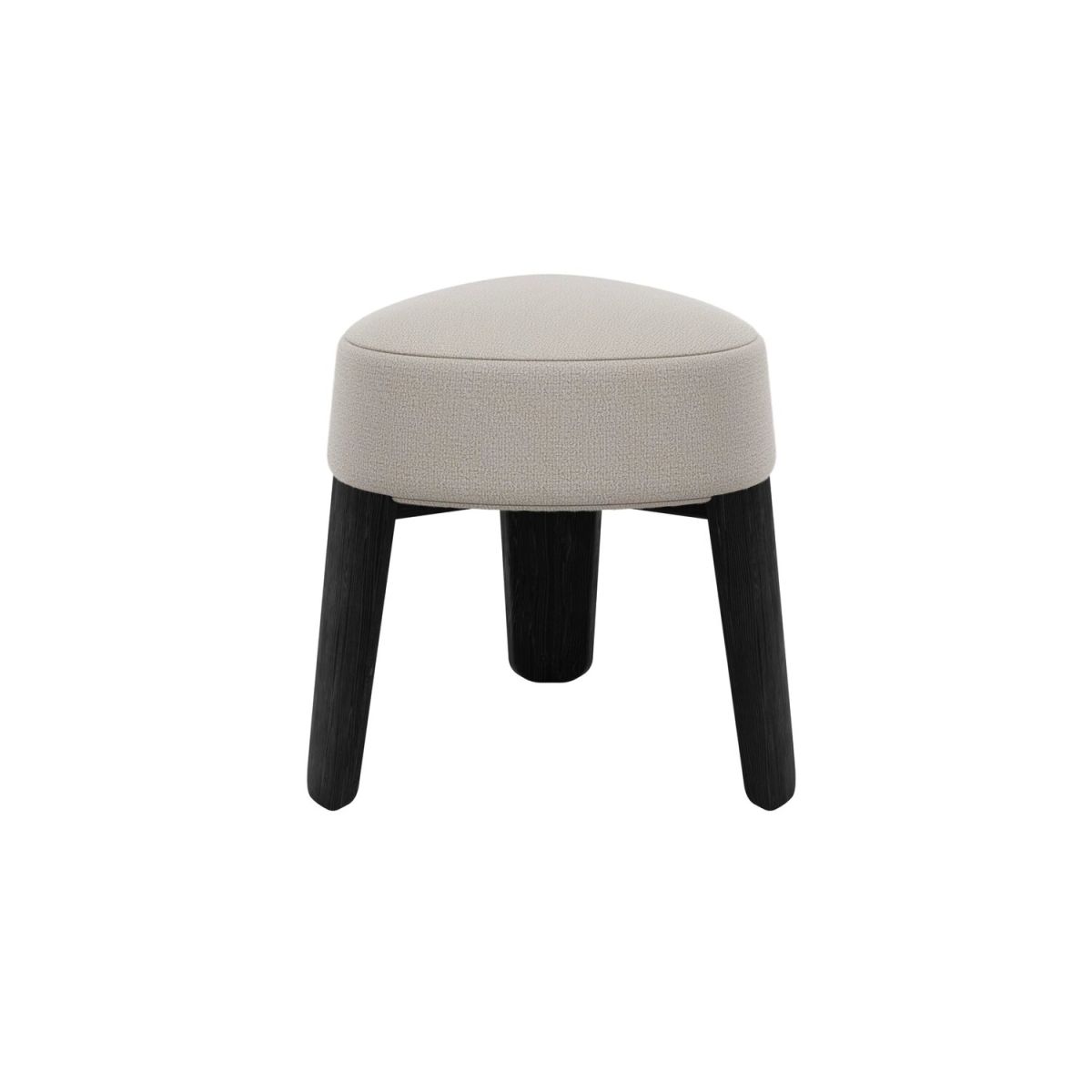 blomus Hocker -KUON- Stoff Socia 47x45x47 cm (BxLxH); Sitz beige, Gestell schwarz