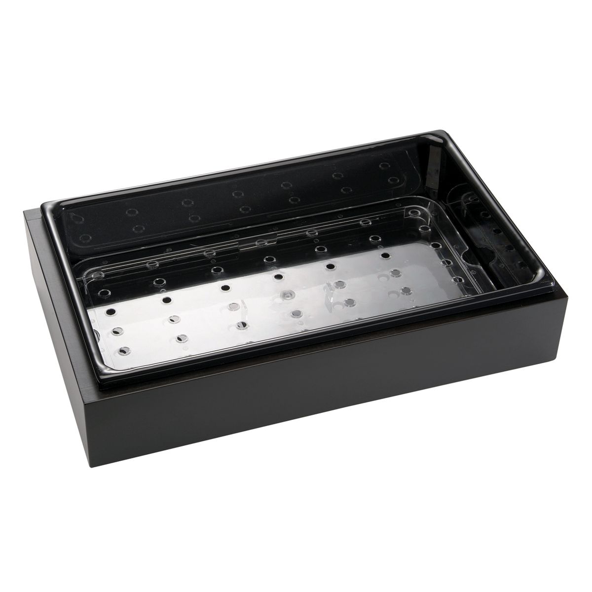 APS Eisbox FRAMES GN 1/1, 11 l, 53x32.5x13 cm (LxBxH); schwarz/silber
