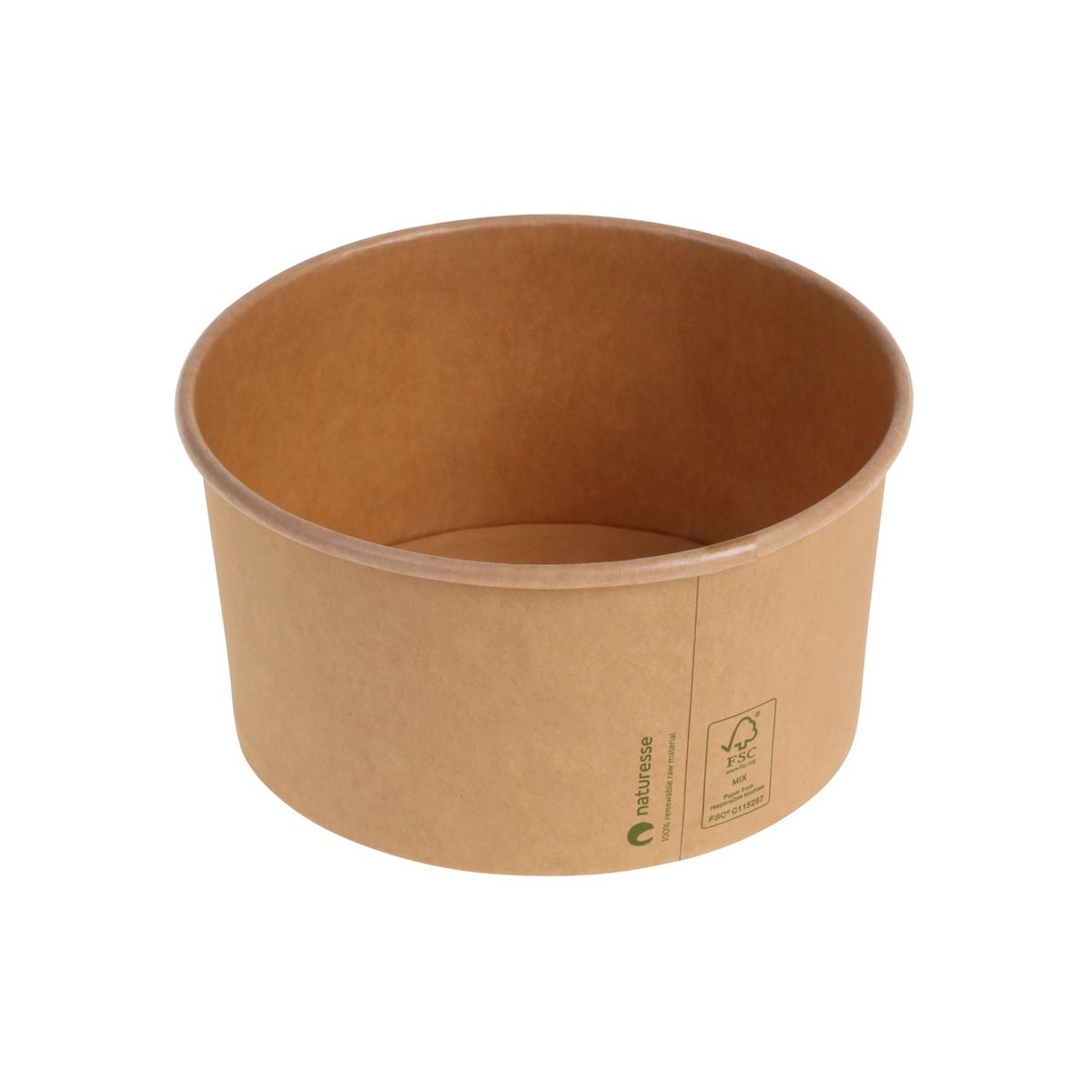 naturesse Schale Kraft - nicht Plastik-laminiert 950 ml, 15x7.8 cm (ØxH); braun; 300 Stück / Pack
