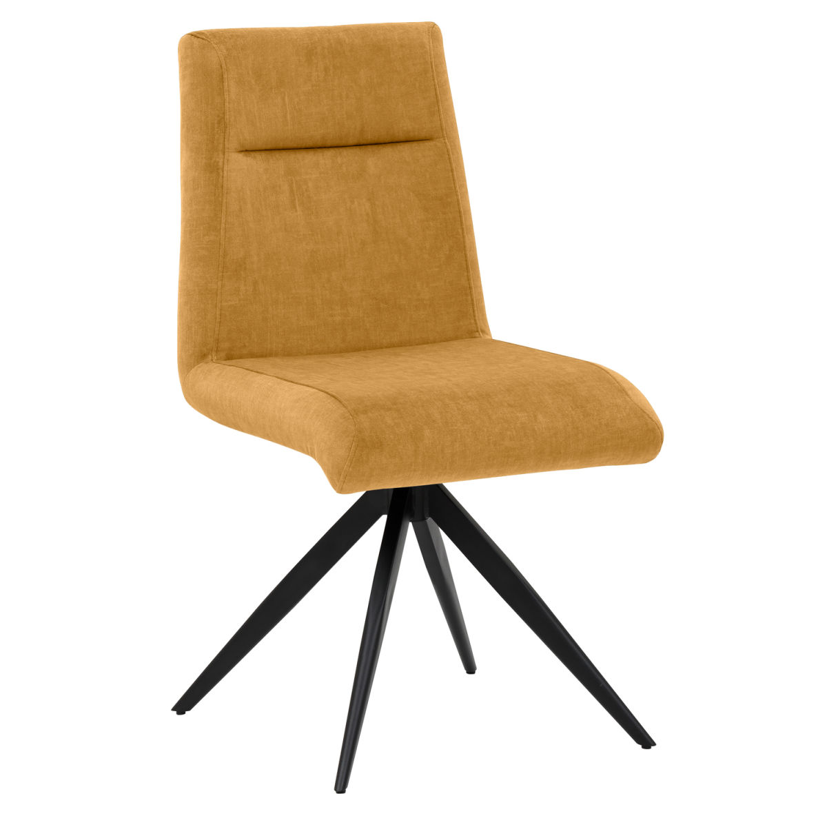 Mayer Sitzmöbel Stuhl 2133, Sternfuß 49x58x91 cm (BxTxH); Sitz senf, Gestell schwarz