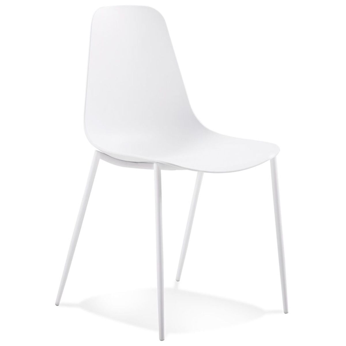 Légia Design-Stuhl FELIZ 48x52.5x88 cm (BxTxH); Sitz weiß, Gestell weiß