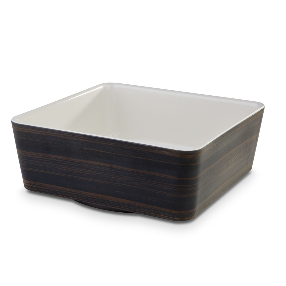 APS Schale APS PLUS, Melamin 3500 ml, 24x24x9 cm (LxBxH); dunkelbraun/weiß; quadratisch