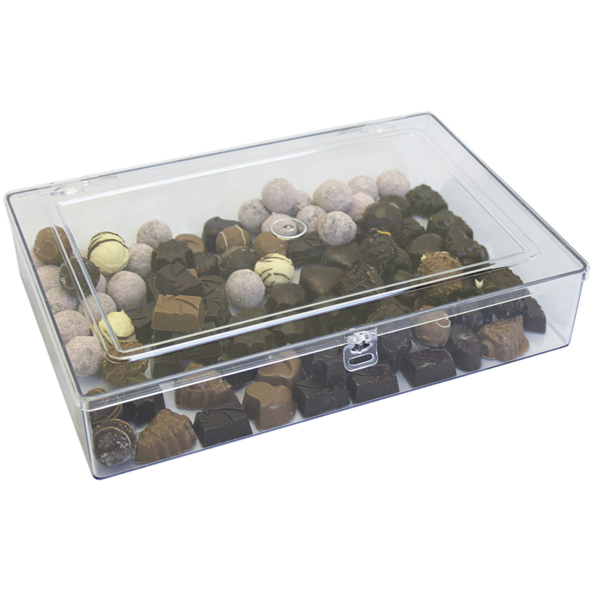 Schneider Pralinen-Vorratsdose Polystyrol 5 l, 33.5x22.5x7.3 cm (LxBxH); transparent