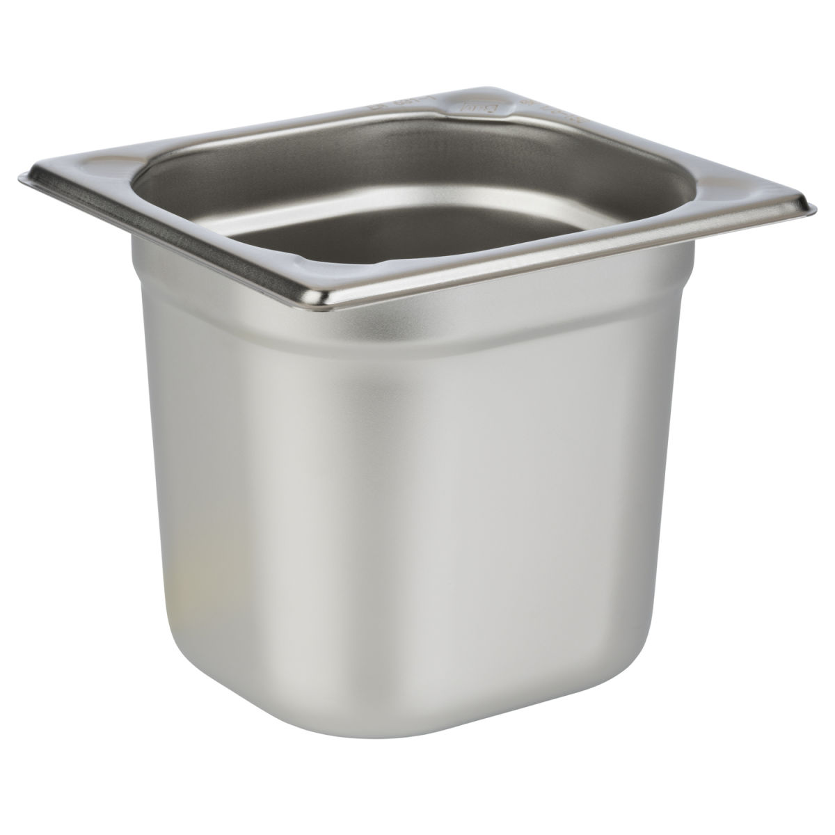 APS GN 1/6 Behälter, Edelstahl; GN 1/6, 2400 ml, 17.6x16.2x15 cm (LxBxT); silber