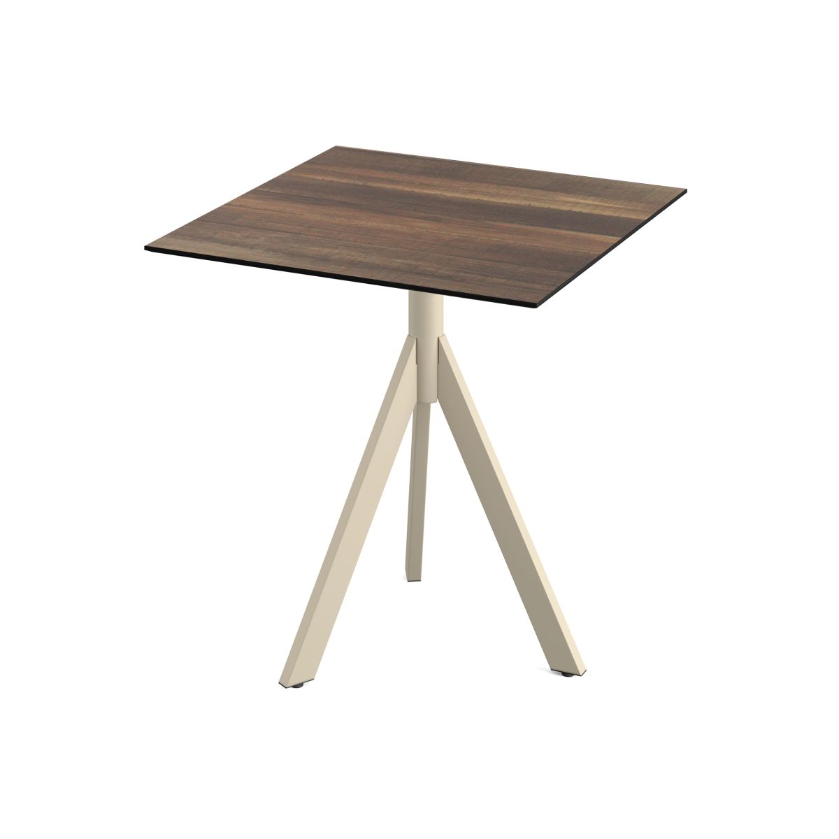 Feros Infinity Tripod Terrassentisch frame + HPL 70x70 cm 70x70x74 cm (LxBxH); sand/hellbraun; quadratisch